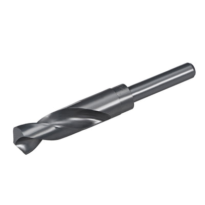 Harfington Uxcell Reduced Shank Drill Bit 21.5mm HSS 6542 Black Oxide with 1/2 Inch Straight Shank