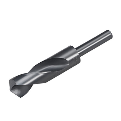 Harfington Uxcell Reduced Shank Drill Bit 25mm HSS 6542 Black Oxide with 1/2 Inch Straight Shank