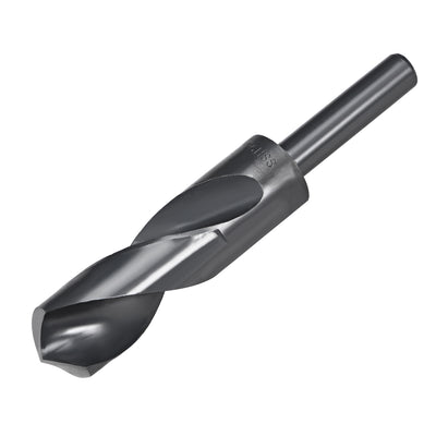 Harfington Uxcell Reduced Shank Drill Bit 26mm HSS 6542 Black Oxide with 1/2 Inch Straight Shank