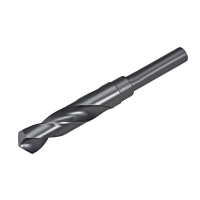 Harfington Uxcell Reduced Shank Drill Bit 27mm HSS 6542 Black Oxide with 1/2 Inch Straight Shank