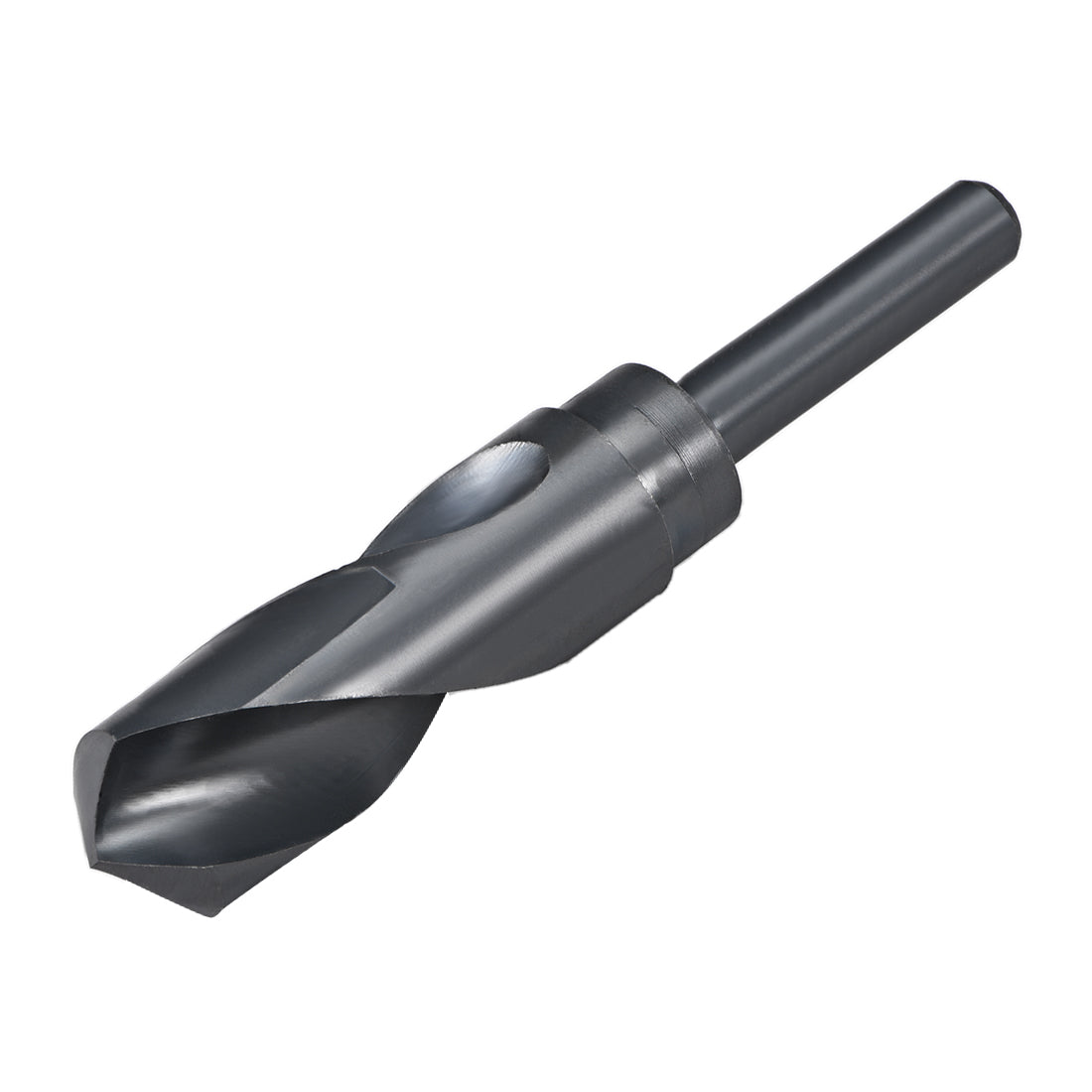 uxcell Uxcell Reduced Shank Drill Bit 27.5mm HSS 6542 Black Oxide with 1/2 Inch Straight Shank