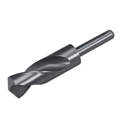 Harfington Uxcell Reduced Shank Drill Bit 28mm HSS 6542 Black Oxide with 1/2 Inch Straight Shank