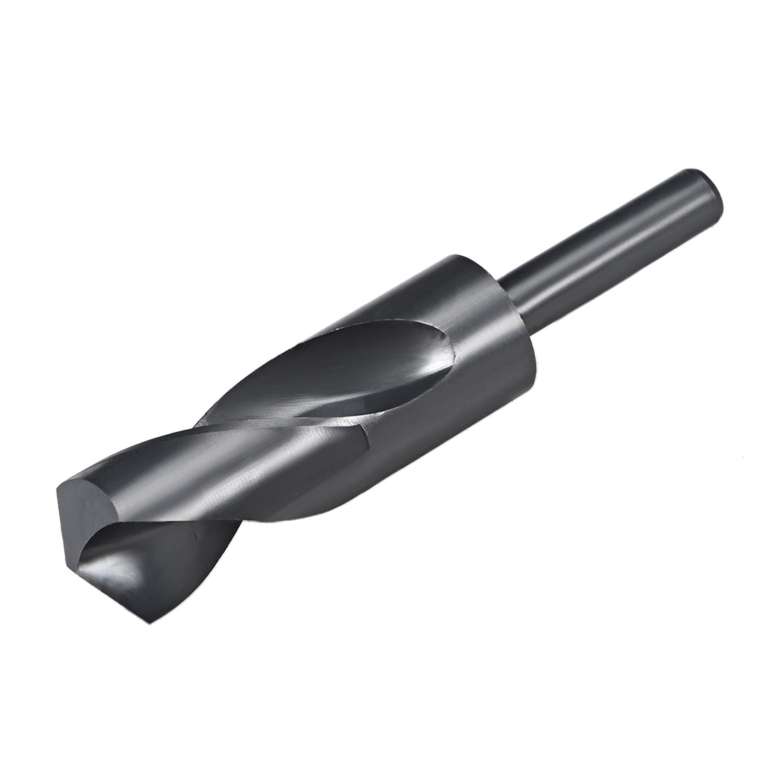 uxcell Uxcell Reduced Shank Drill Bit 30mm HSS 6542 Black Oxide with 1/2 Inch Straight Shank