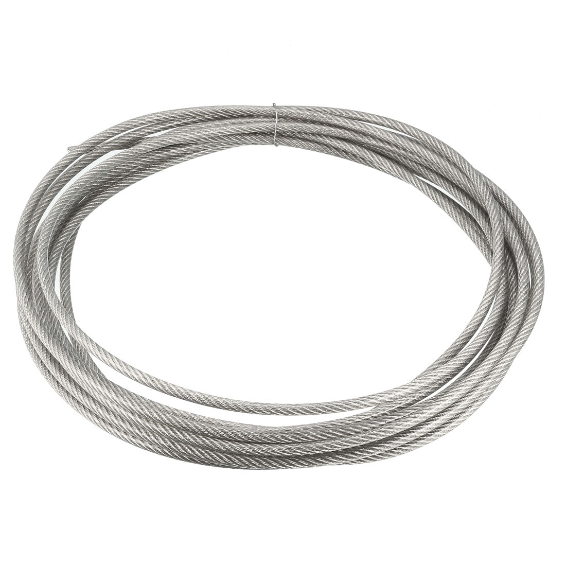 uxcell Uxcell Stainless Steel Wire Rope Cable 4mm 0.16 inch Dia 26.2ft 8m Length 8 Gauge 304 Grade PVC Coated for Hoist Lifting Grinder Pulley Wheel