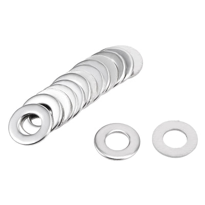 Harfington Uxcell 100Pcs 6mm x 12mm x 0.8mm 304 Stainless Steel Flat Washer for Screw Bolt