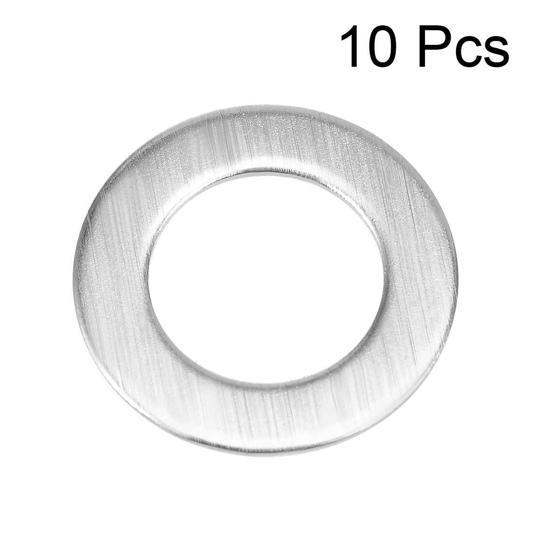 uxcell Uxcell 10 Pcs 18mm x 11mm x 0.8mm 304 Stainless Steel Flat Washer for Screw Bolt