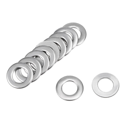 Harfington Uxcell 500Pcs 3mm x 6mm x 0.8mm 304 Stainless Steel Flat Washer for Screw Bolt