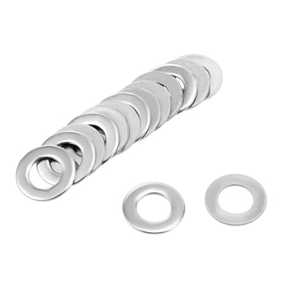 Harfington Uxcell 200 Pcs 12mm x 6.5mm x 0.8mm 304 Stainless Steel Flat Washer for Screw Bolt
