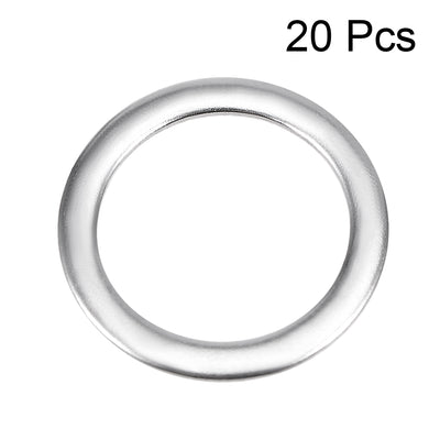 Harfington Uxcell 20 Pcs 10.5mm x 14mm x 0.8mm 304 Stainless Steel Flat Washers