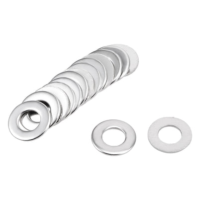Harfington Uxcell 100 Pcs 8mm x 3mm x 0.9mm 304 Stainless Steel Flat Washer for Screw Bolt