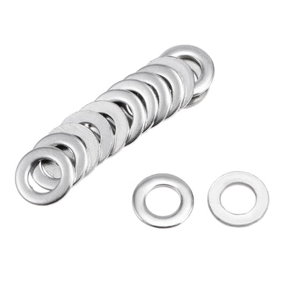 Harfington Uxcell 100 Pcs 6mm x 3mm x 0.8mm 304 Stainless Steel Flat Washer for Screw Bolt
