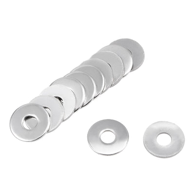 Harfington Uxcell 200Pcs 4mm x 12mm x 1mm 304 Stainless Steel Flat Washer for Screw Bolt