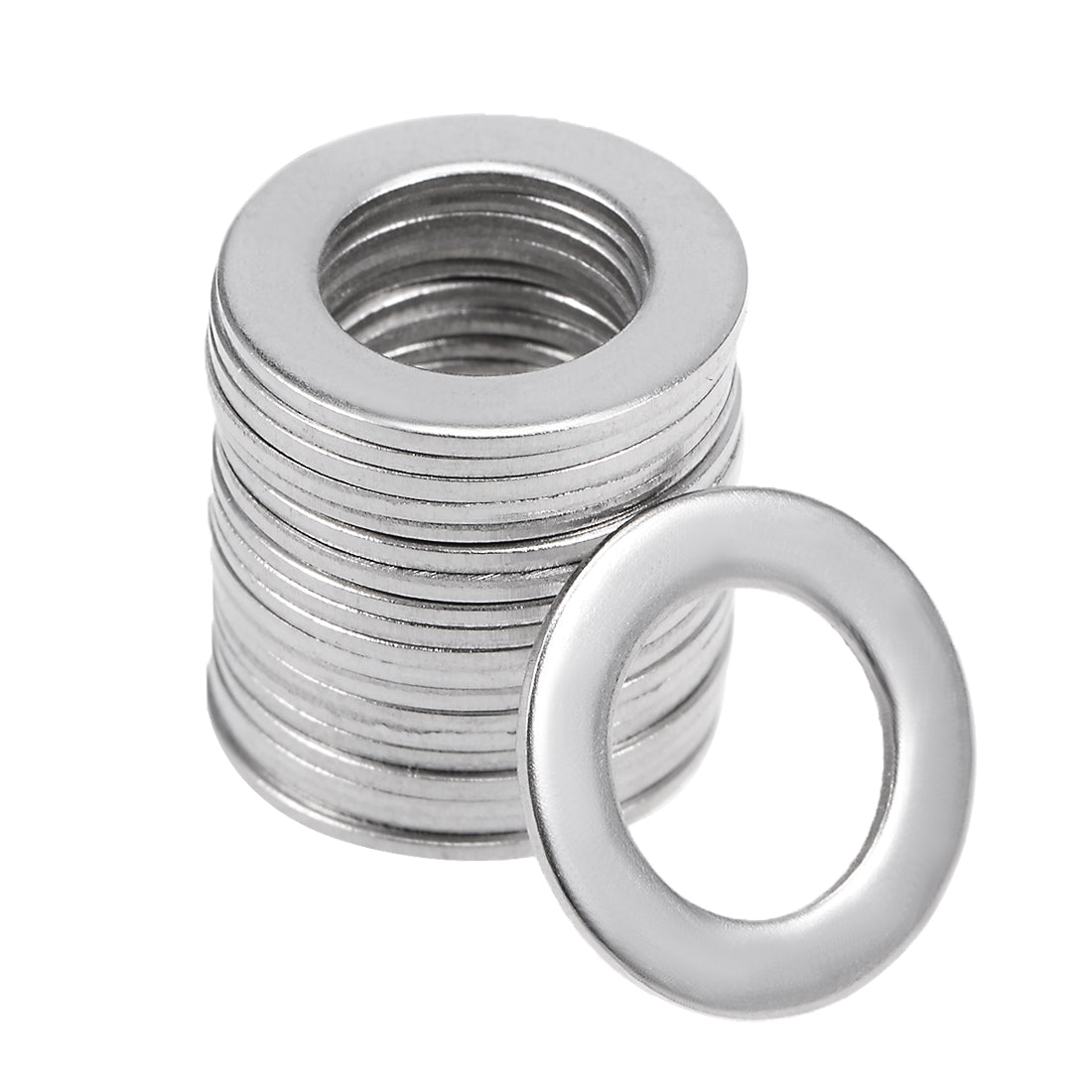 uxcell Uxcell 20 Pcs 8.5mm x 14mm x 0.8mm 304 Stainless Steel Flat Washer for Screw Bolt