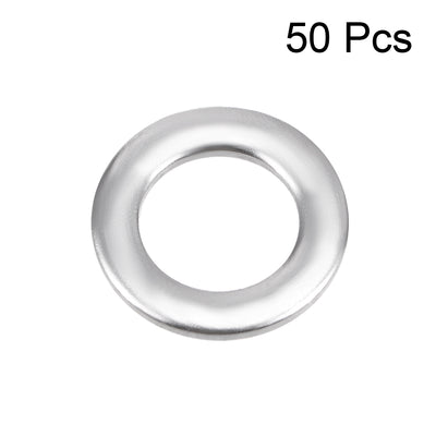 Harfington Uxcell 50 Pcs 4mm x 7mm x 0.8mm 304 Stainless Steel Flat Washer for Screw Bolt