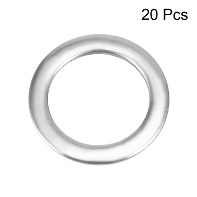 Harfington Uxcell 20 Pcs 12mm x 8.5mm x 0.8mm 304 Stainless Steel Flat Washer for Screw Bolt