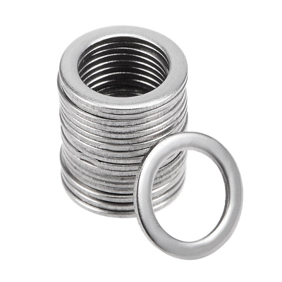 Harfington Uxcell 20 Pcs 12mm x 8.5mm x 0.8mm 304 Stainless Steel Flat Washer for Screw Bolt