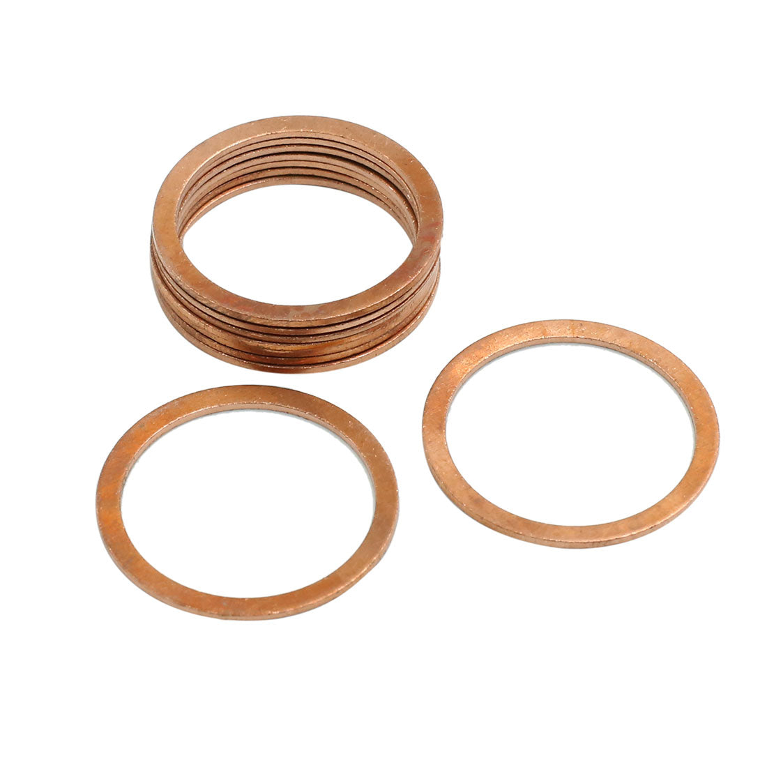 Harfington 10pcs 26mm Inner Dia Copper Washers Flat Sealing Gaskets Ring for Car