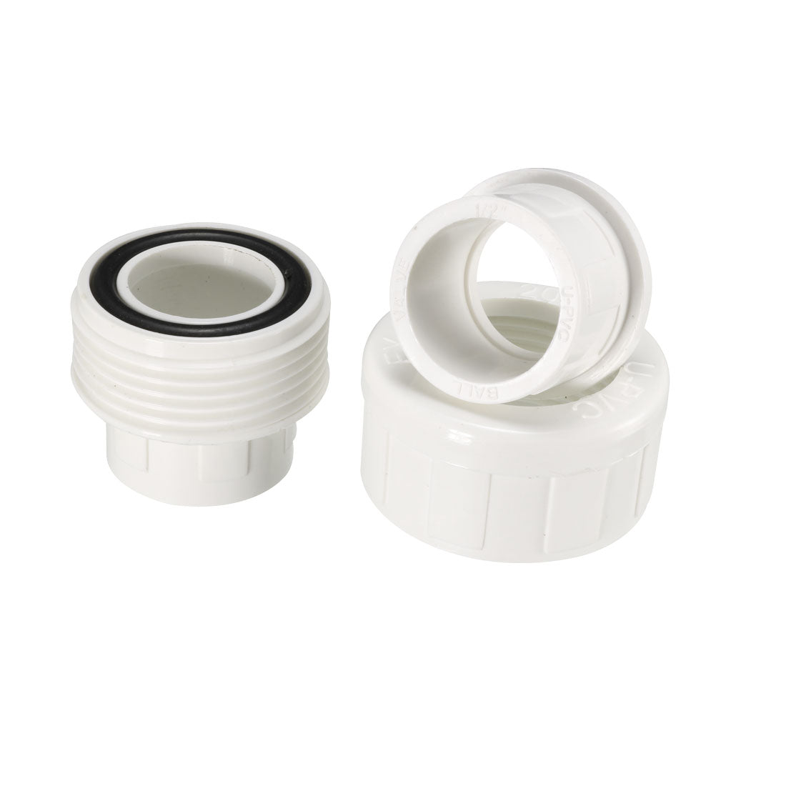 uxcell Uxcell 20mm Slip x 20mm Slip PVC Pipe Fitting Union Solvent Socket Quick Connector