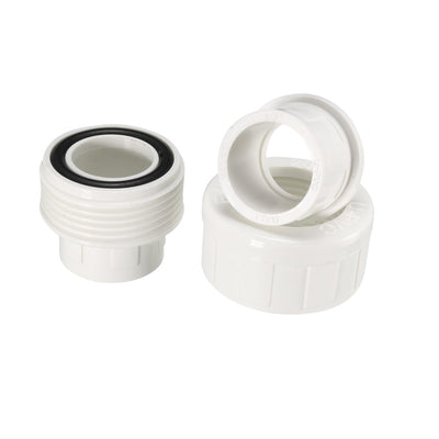 Harfington Uxcell 20mm Slip x 20mm Slip PVC Pipe Fitting Union Solvent Socket Quick Connector