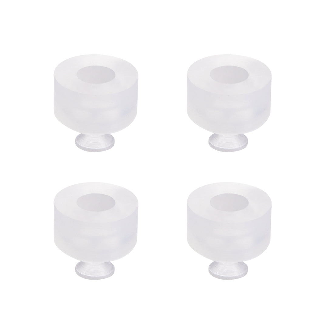 uxcell Uxcell Clear White Soft Silicone Waterproof  Miniature Vacuum Suction Cup 5mmx5mm Bellows Suction Cup,4pcs