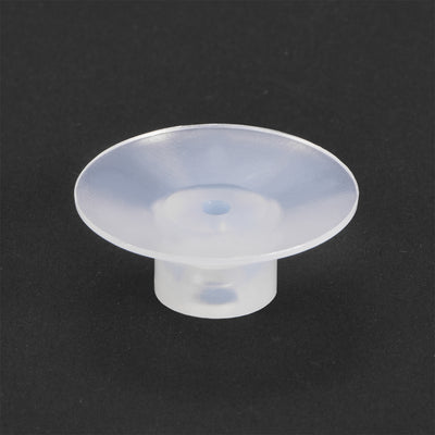Harfington Uxcell Clear White Soft Silicone Waterproof  Miniature Vacuum Suction Cup 30mmx5mm Bellows Suction Cup