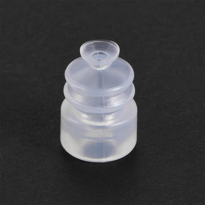 Harfington Uxcell Clear White Soft Silicone Waterproof Vacuum Suction Cup 5mmx5mm Bellows Suction Cup,4pcs