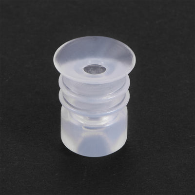 Harfington Uxcell Clear White Soft Silicone Waterproof Vacuum Suction Cup 10mmx5mm Bellows Suction Cup