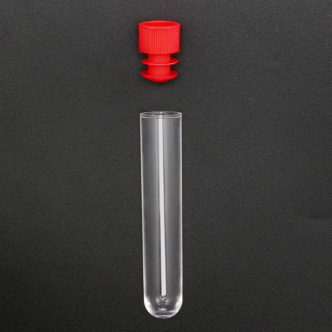 uxcell Uxcell 100 Pcs Centrifuge Test Tube Round Bottom Polystyrene with Red Cap