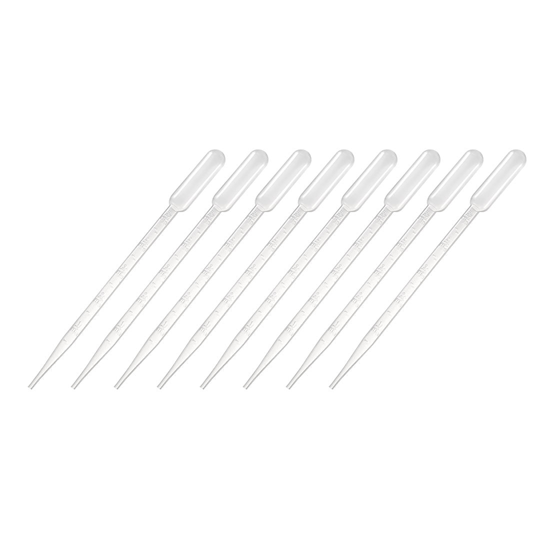 uxcell Uxcell 30 Pcs 5ml Disposable Pasteur Pipettes Test Tubes Liquid Drop Droppers Graduated 205mm Long