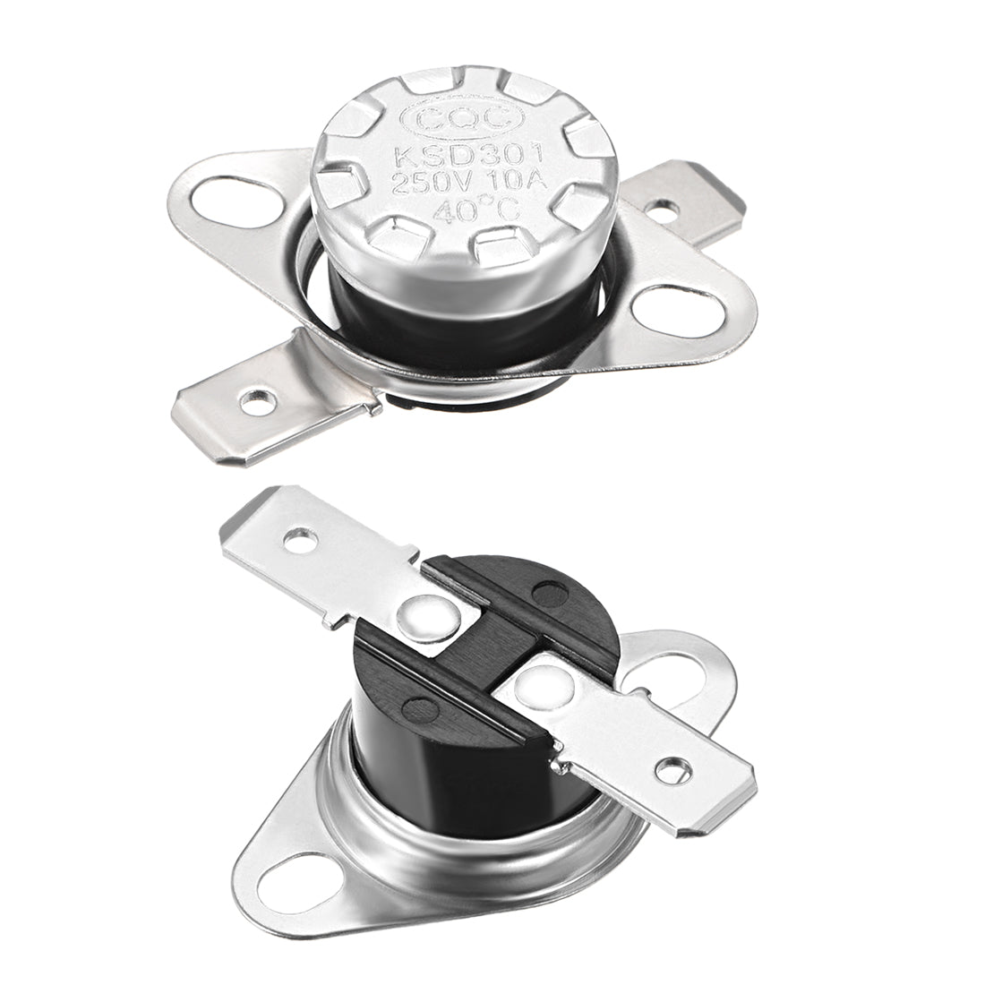 uxcell Uxcell Temperature Control Switch , Thermostat , KSD301 40°C , 10A , Normally Closed N.C 6.3mm Pin 2pcs