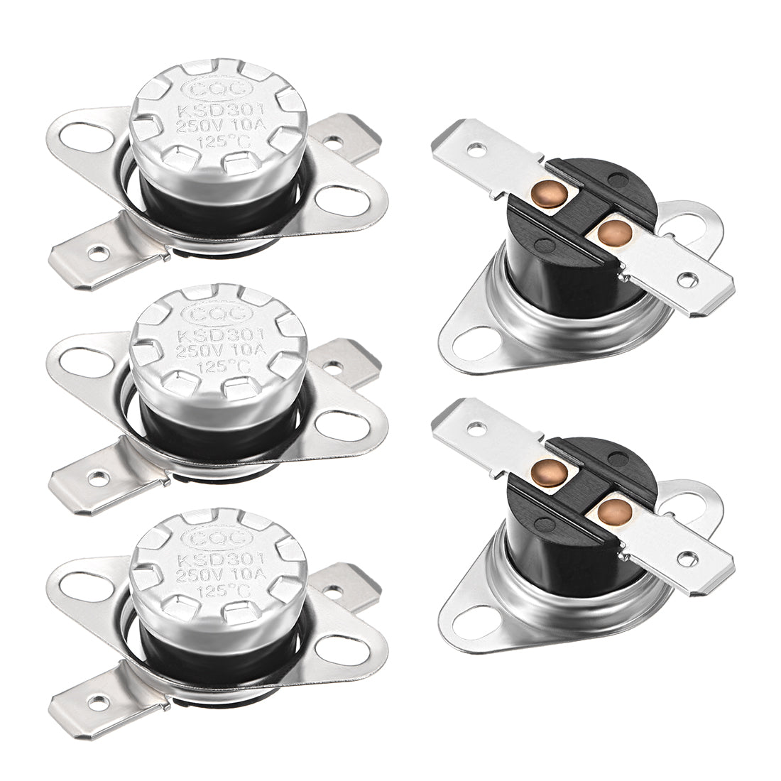Uxcell 5-Pack KSD301 Ceramic Thermostats - 180°C, 250VAC 10A NC (Normally Closed) - View #2
