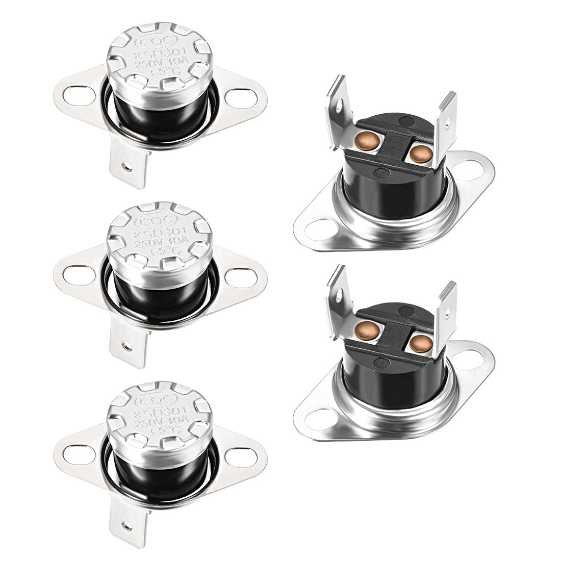 uxcell Uxcell Temperature Control Switch , Thermostat , KSD301 65°C 10A Normally Open N.O 5pcs