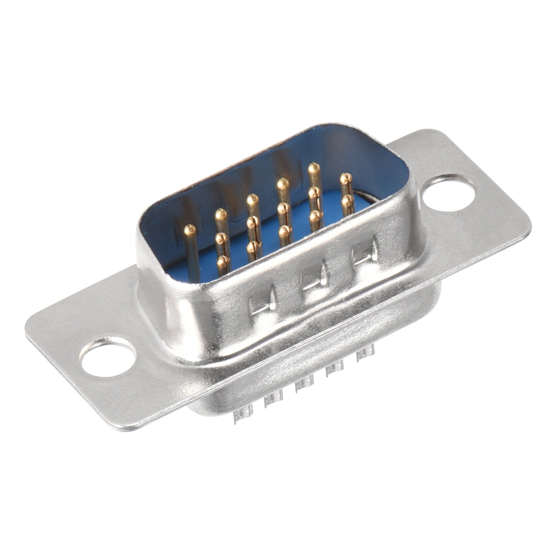 uxcell Uxcell D-sub Connector Male Plug 15-pin 3-row Port Terminal Breakout for Mechanical Equipment CNC Computers Blue 20pcs
