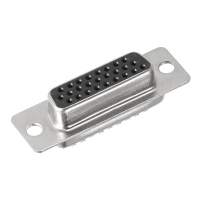Harfington Uxcell D-sub Connector DB26 Female Socket 26-pin 3-row Port Terminal Breakout for Mechanical Equipment CNC Computers 2pcs