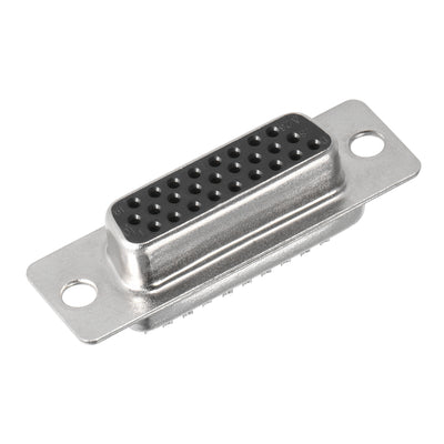 Harfington Uxcell D-sub Connector DB26 Female Socket 26-pin 3-row Port Terminal Breakout for Mechanical Equipment CNC Computers 8pcs