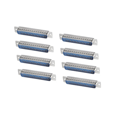 Harfington Uxcell D-sub Connector Male Plug 37-pin 2-row Port Terminal Breakout Solder Type for Mechanical Equipment CNC Computers Blue 8pcs