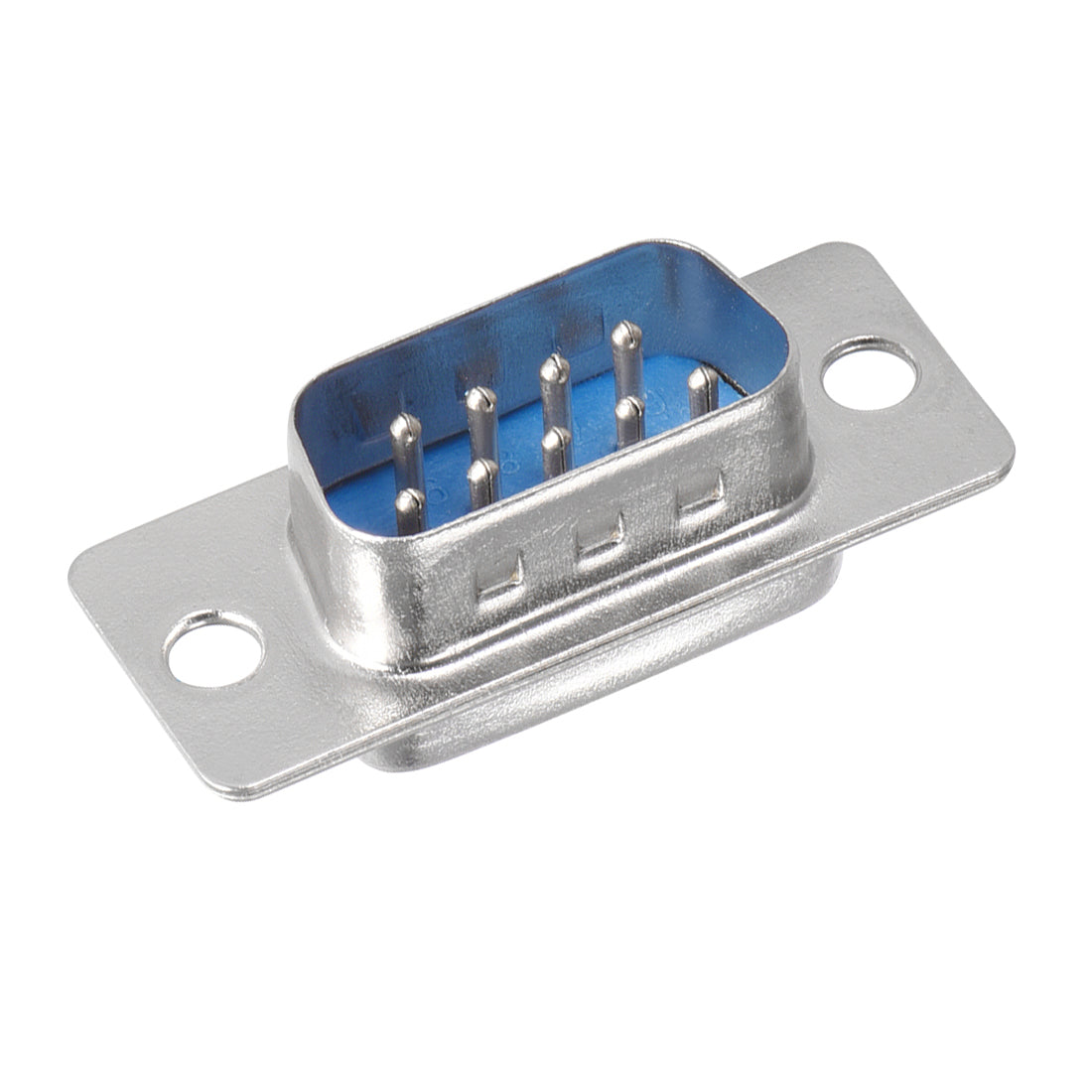 uxcell Uxcell D-sub Connector Male Plug 9-pin 2-row Port Terminal Breakout Solder Type for Mechanical Equipment CNC Computers Blue 1pcs