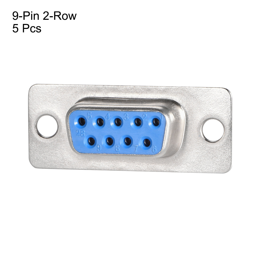uxcell Uxcell D-sub Connector DB9 Female Socket 9-pin 2-row Port Terminal Breakout for Mechanical Equipment CNC Computers Blue 5pcs