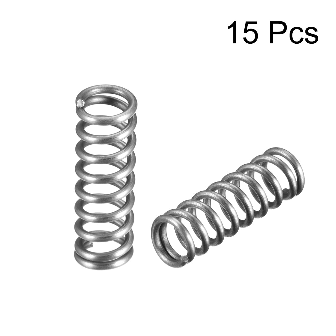 uxcell Uxcell 1.2x8x25mm Spring Steel Coil Extended Compressed Spring 15Pcs
