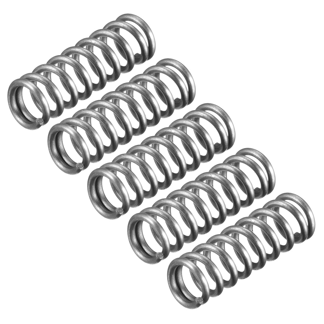 uxcell Uxcell 1.2x8x25mm Spring Steel Coil Extended Compressed Spring 5Pcs
