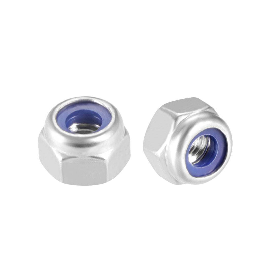uxcell Uxcell M3 x 0.5mm Hex Lock Nuts Stainless Steel Nylon Insert Self-Lock Nut 20Pcs Silver