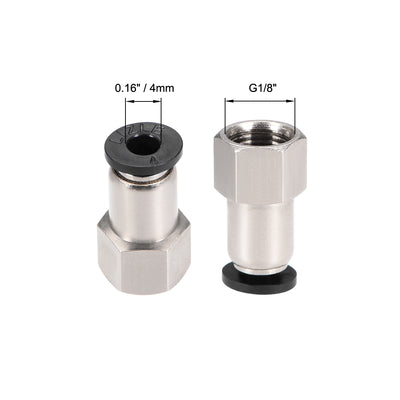Harfington Uxcell Push to Connect Tube Fitting Adapter 4mm OD x G1/8" Female 2pcs