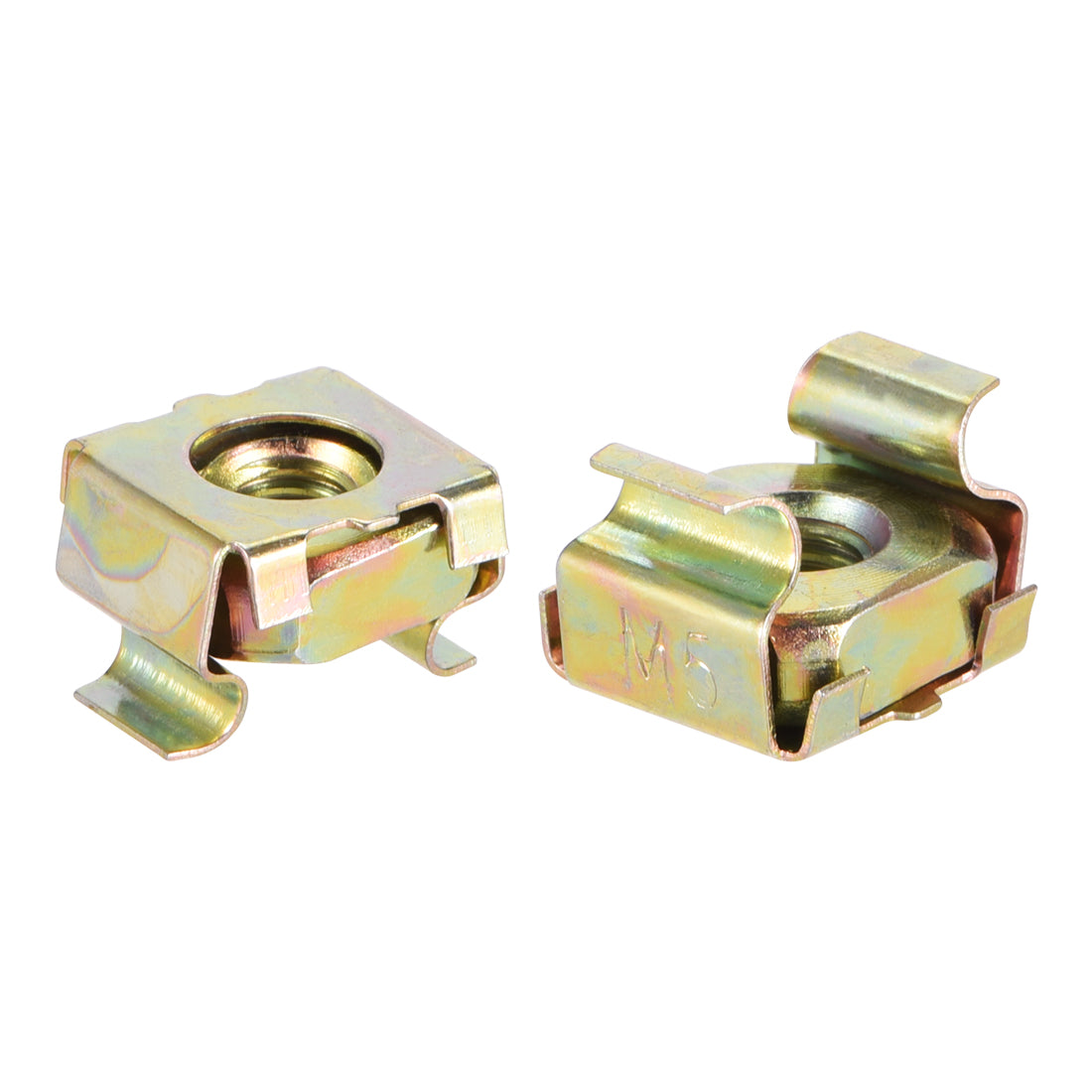 uxcell Uxcell Cage Nuts for Server Rack Cabinet, Carbon Steel Yellow Zinc Plated