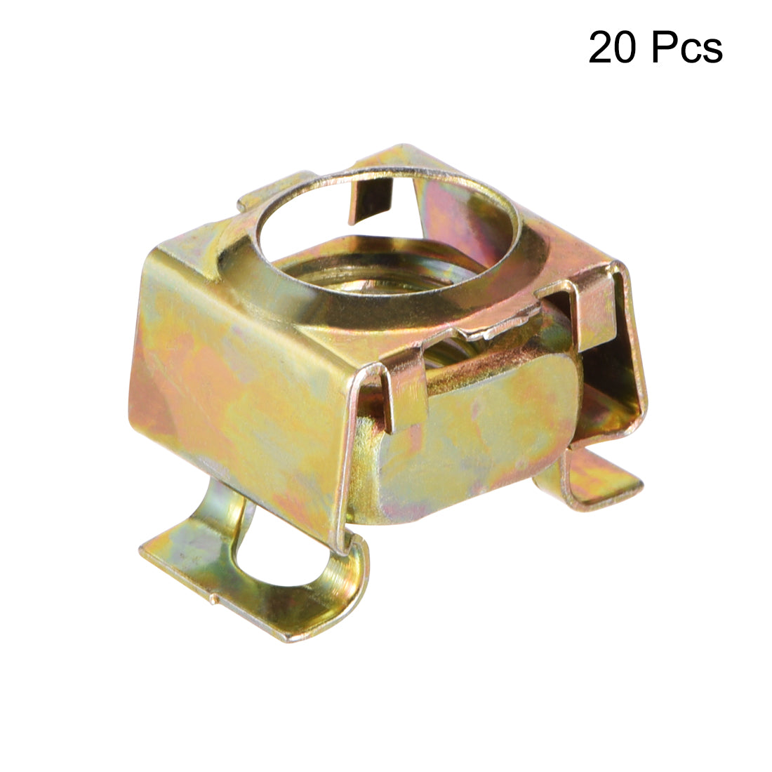 Uxcell M12 Cage Nuts for Server Rack Cabinet, Carbon Steel Yellow Zinc ...