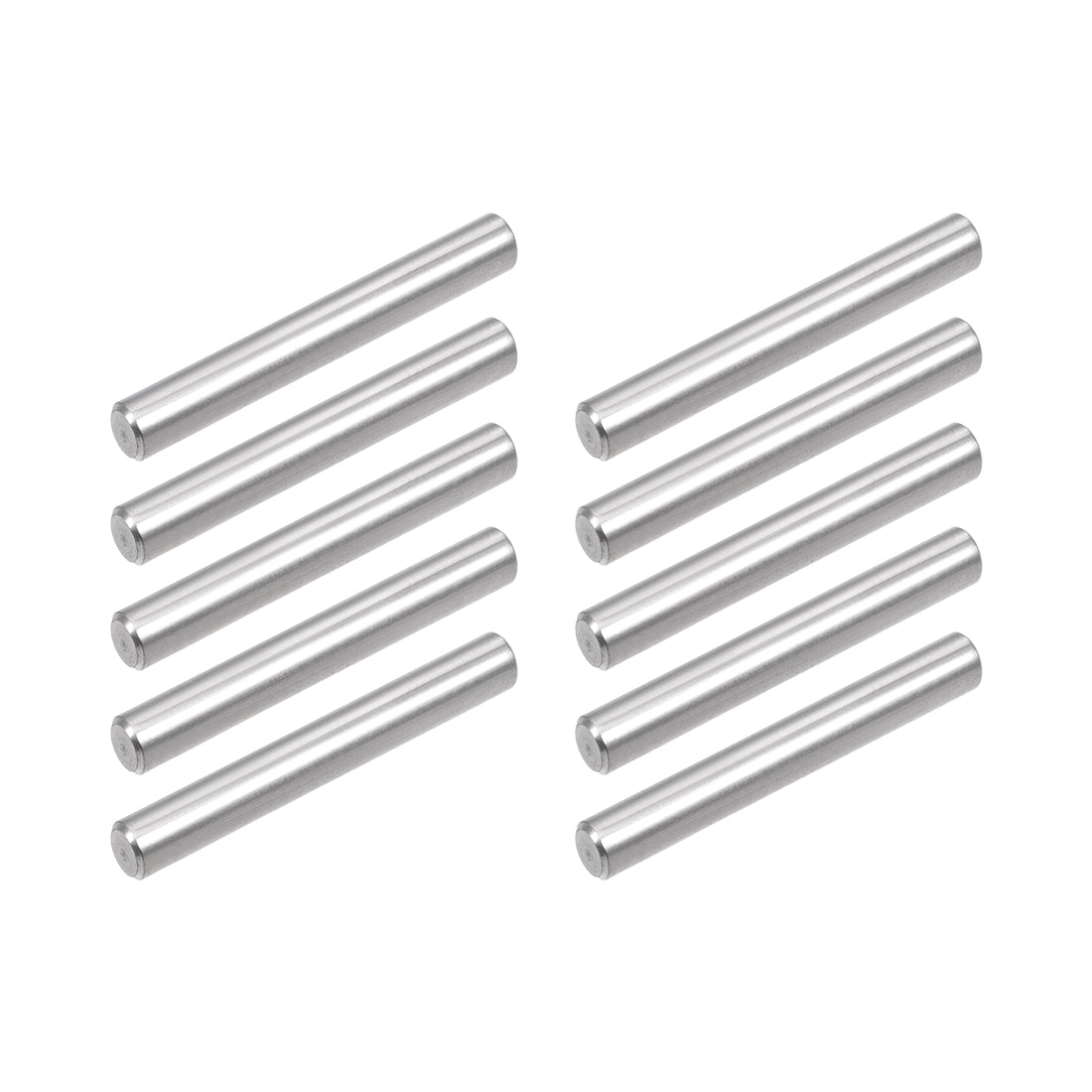 uxcell Uxcell 10Pcs 5mm x 30mm Dowel Pin 304 Stainless Steel Shelf Support Pin Fasten Elements Silver Tone