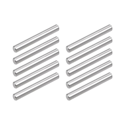 Harfington Uxcell 10Pcs 5mm x 30mm Dowel Pin 304 Stainless Steel Shelf Support Pin Fasten Elements Silver Tone