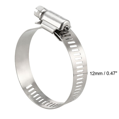 Harfington Uxcell 27-51mm  Gear Hose Clamp, 304 Stainless Steel Fuel Line Clamp 10 Pcs
