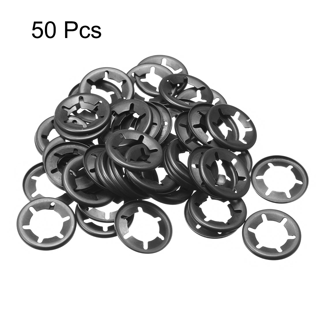 uxcell Uxcell Star Locking Washers , M16x28  Internal Tooth Push On Locking Washers Clips Fasteners Assortment Kit 50pcs
