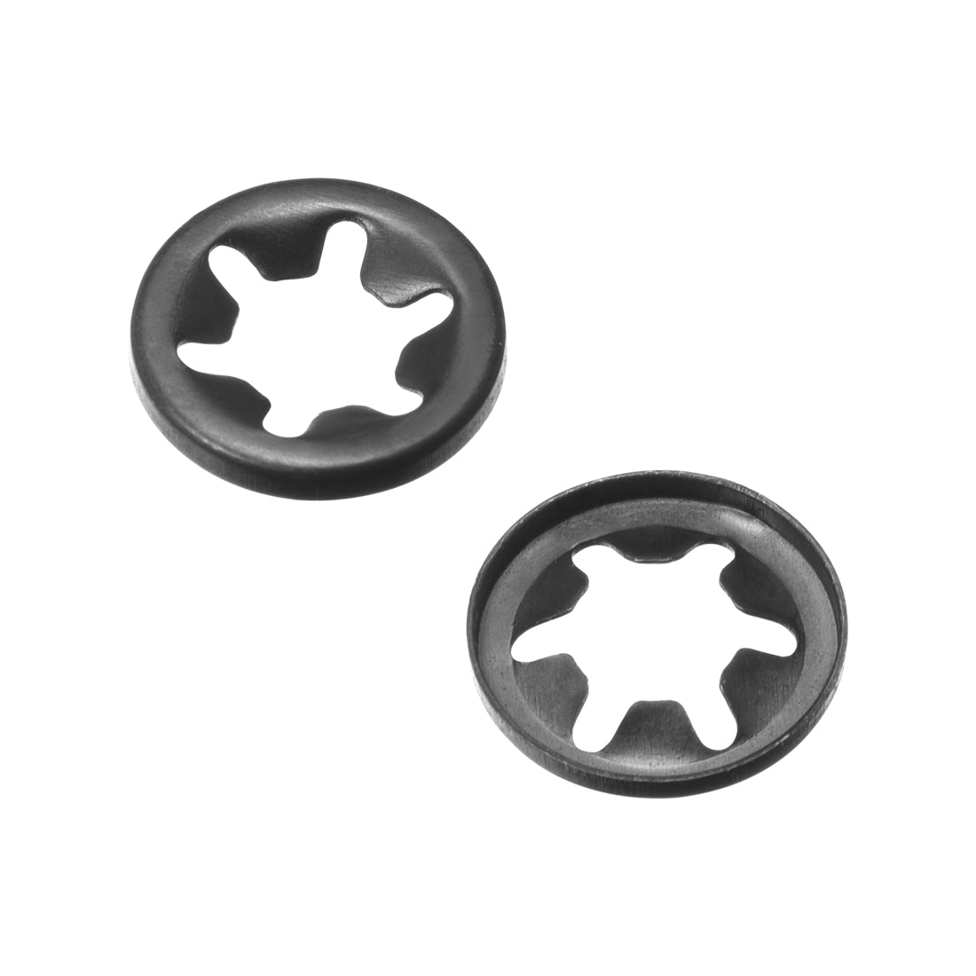 Uxcell Internal Tooth Star Washers 65Mn Black Oxide Finish Push on Lock