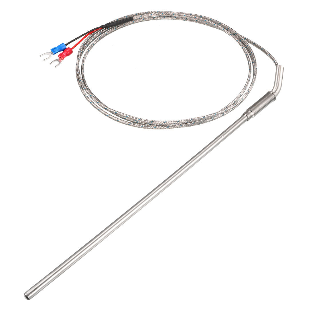 uxcell Uxcell K Type Temperature Sensor Probe 1.5M Cable 5mmx200mm Probe Thermocouple 32~1472°F (0~800°C)